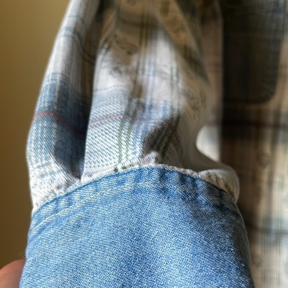 Vintage Public Clothing Company patchwork long sleeve cotton button down - Picture 5 of 7